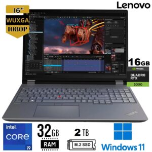 LAPTOP LENOVO THINKPAD  P16 Gen 2  (21FBS9WC0016" WUXGA IPS Core i9 32GB DDR5,2TB SSD,W11 PRO
