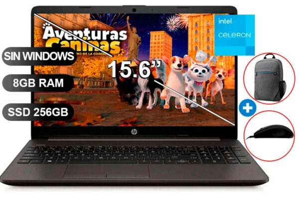 LAPTOP HP 250 G9 CELERON N4500, 8GB RAM, 256GB SSD, 15.6', SIN WINDOWS