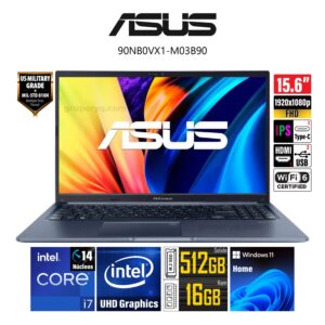 Laptop Asus Vivobook 15 X1502ZA-EJ2466W Intel Core i7 12700H RAM 16GB Disco 512GB SSD 15.6" FHD Windows 11