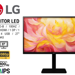 MONITOR LED LG IPS 27BA550-B / 100HZ / FHD / 1 HDMI / 1 DP / 1 VGA / 4 USB / 27″ PULGADAS