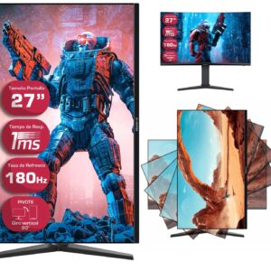 Monitor Gamer Master-G 27 Full HD 180Hz 1Ms Pivot Posición Vertical