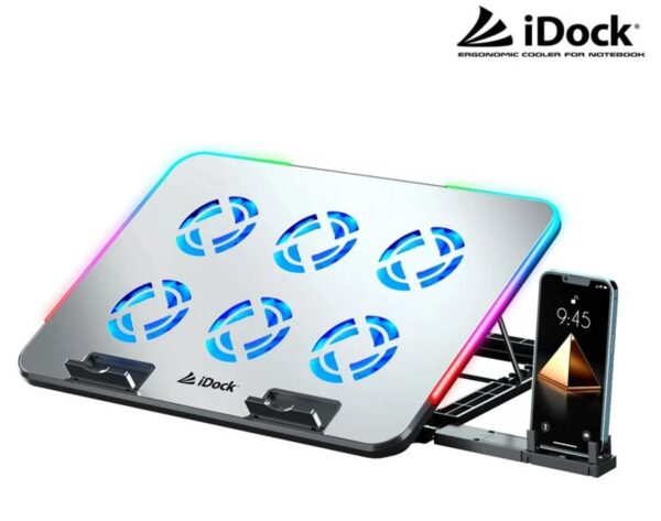 iDock - Cooler N8 Quantum RGB con 7 Niveles y 6 Ventiladores - Imagen 3