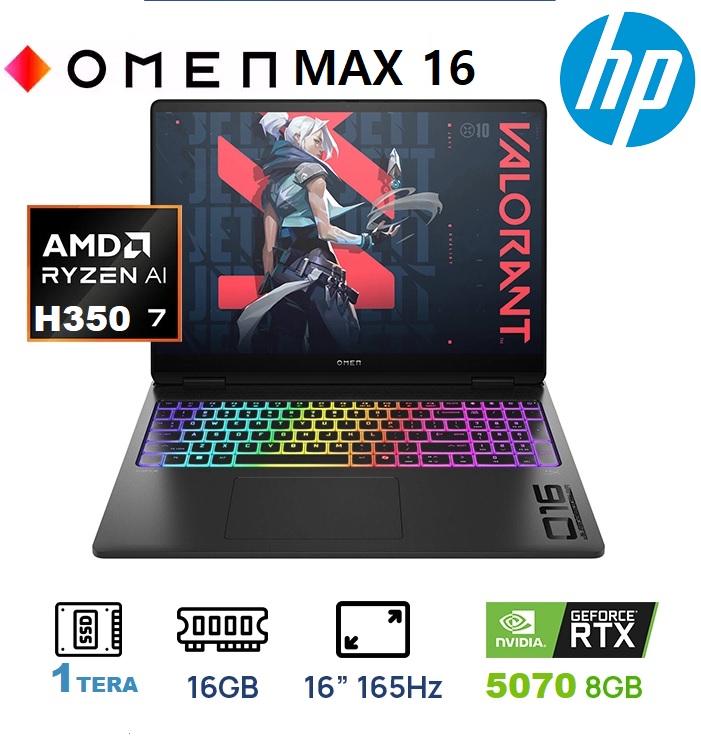 LAPTOP HP OMEN MAX 16-AK0047NR GAMING AMD Ryzen AI 7 H350