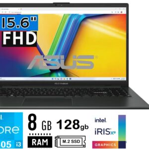 LAPTOP ASUS VIVOBOOK E1504GA-WB31 Core™ i3-N305 128GB USF 8GB 15.6" (1920x1080) WIN11 BLACK