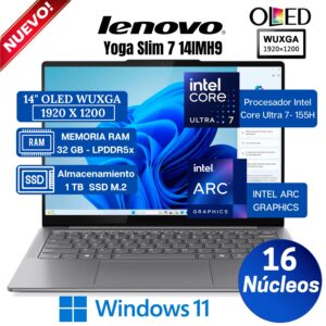 Laptop Lenovo Yoga Slim 7 14IMH9 14" WUXGA OLED, Core Ultra 7 155H, Ram 32GB, Ssd 1 TB, Win 11