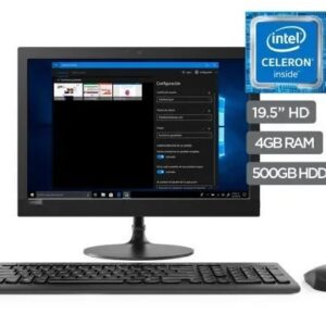 All in One Lenovo IdeaCentre AIO 330 19.5" Intel Celeron 8GB RAM SOLIDO 512 PRODUCTO REMANUFACTURADA producto llega en caja marron