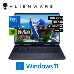 LAPTOP DELL ALIENWARE AC16250 AURORA GAMING CORE 9 270H 1TB SSD 16GB DDR5 16 QHD+ (2560 X 1600) 120HZ NVIDIA GEFORCE RTX 5060 8GB WINDOWS 11 COLOR BLACK