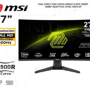 MONITOR MAG 276CF E20 FULLHD 27 " rapidVA 200hz 0.5ms HDReady 1500R
