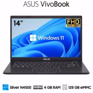 LAPTOP ASUS VIVOBOOK GO 14 E410KA-CL4128 INTEL PENTIUM SILVER N4500 / 4GB RAM / 128GB eMMC / 14” FHD (1920 x 1080)  WINDOWS 11