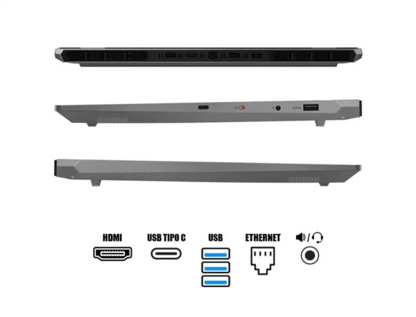 LAPTOP LENOVO  LOQ 15IAX9 INTEL CORE I5 12450HX -RAM 24GB DDR5 -LED  FHD VIDEO RTX 3050-6GB SOLIDO 512GB SSD (83GS00EQLM) - Imagen 4