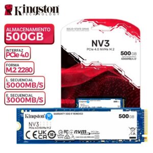 SSD DISCO  KINGSTON NV3 500GB M2 2280 NVME PCIE 4.0X4 SNV3S