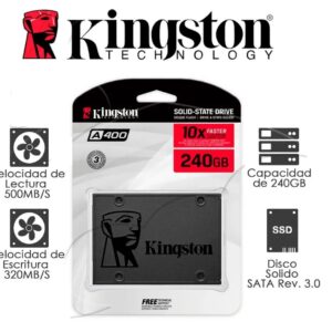 SSD Disco Solido Kingston A400 240 GB 2.5" SATA