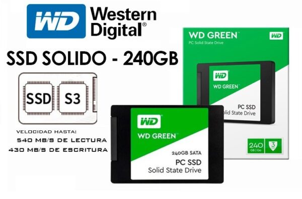 SSD Disco Solido 240GB WD Green Sata 2.5"