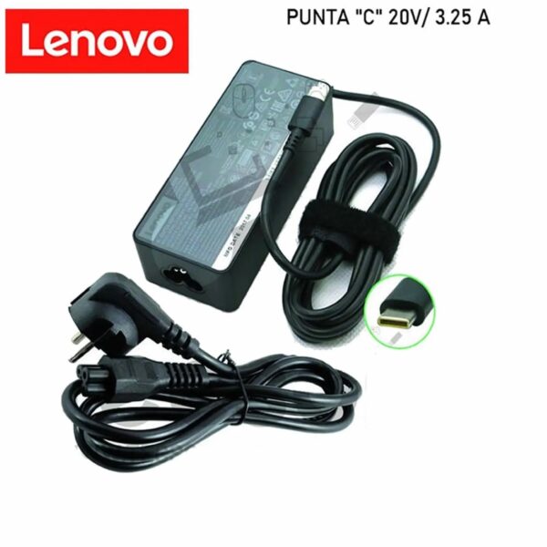 CARGADOR COMPATIBLE LENOVO TIPO C 20V 325A 65w - Imagen 4