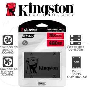 SSD Disco Solido Kingston A400 480 GB 2.5″ SATA original