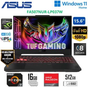 Laptop ASUS TUF A15 FA507NUR-LP037W Ryzen7 7435HS 16Gb Ram/ 512Gb SSD/ RTX 4050 6Gb/ 15.6” FHD