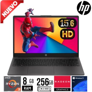 LAPTOP HP 255 G10. RYZEN 3 7320U. 15.6" HD. RAM 8GB. SSD 256GB FREDOOS