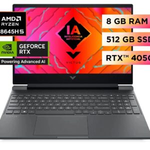 Laptop HP Victus Amd Ryzen 5‑8645HS 8GB 512GB SSD 156 FHD RTX 4050-6gb w11 home 15-fb2082wm TECLADO AMERICANO
