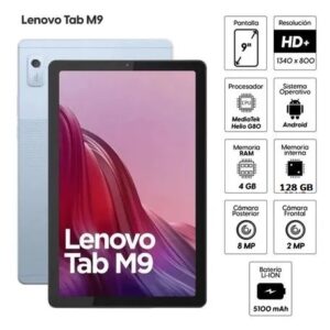 Tablet Lenovo Tab M9 TB310XU 9 HD 4G LTE 4GB 128GB + Folio Case